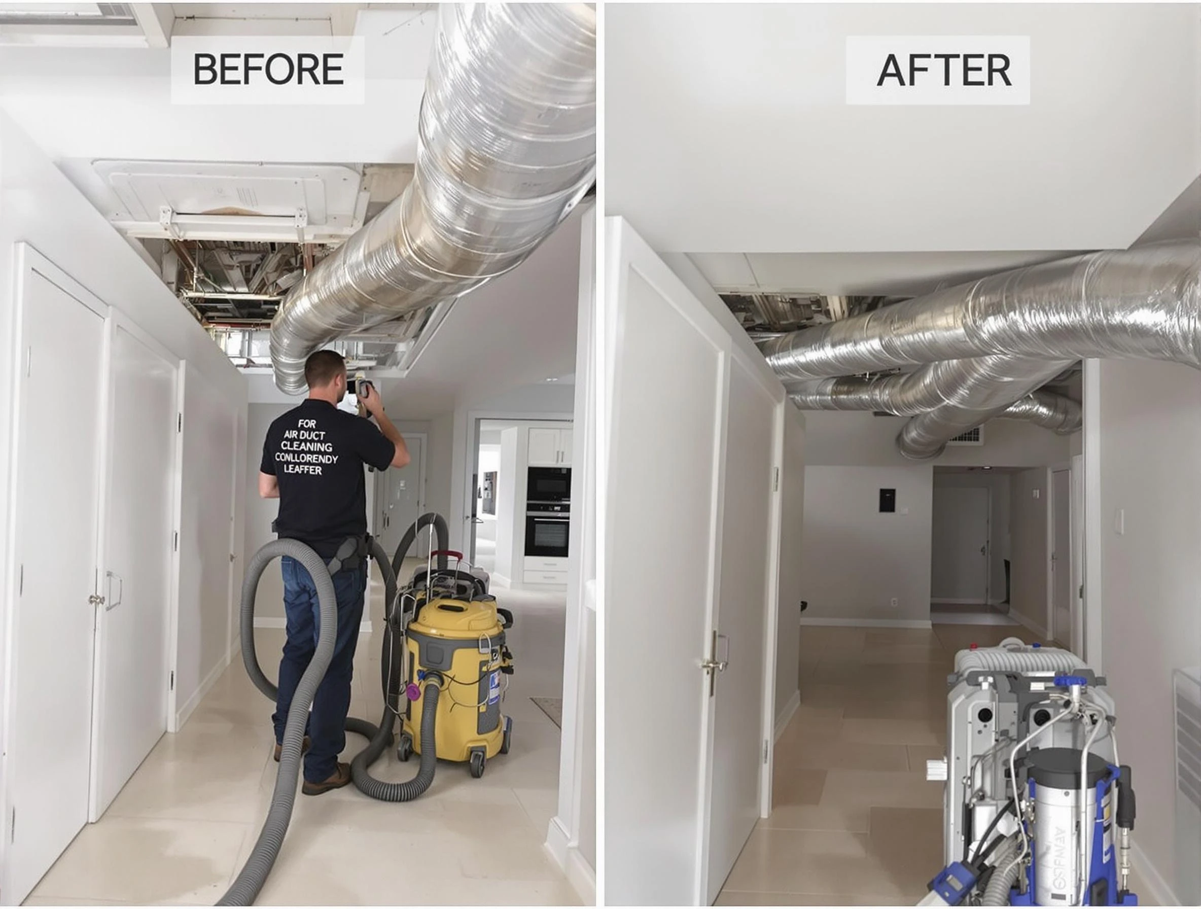 Economy Air Duct Cleaning professional performing thorough air duct cleaning in Economy