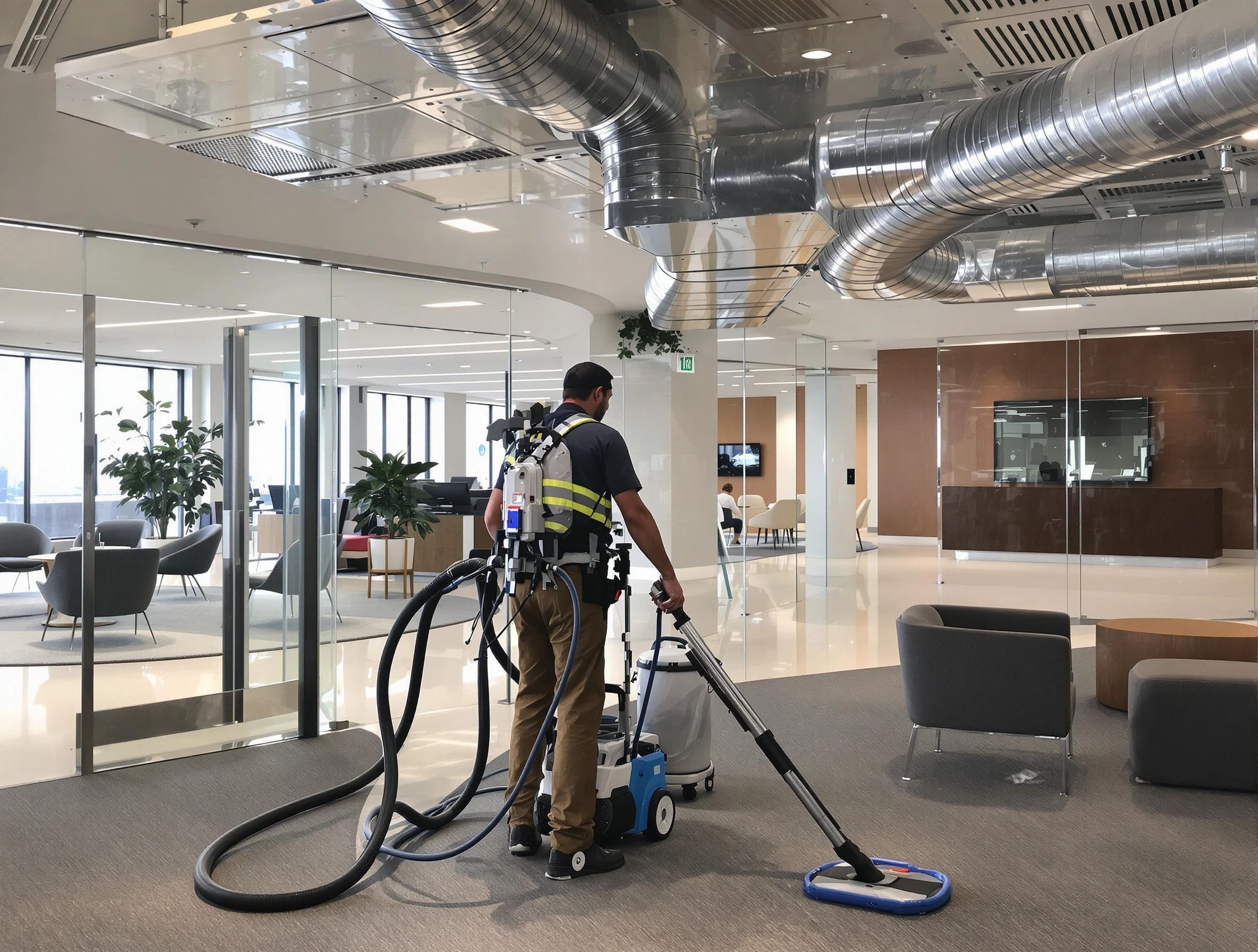Commercial duct cleaning service by Economy Air Duct Cleaning in Economy