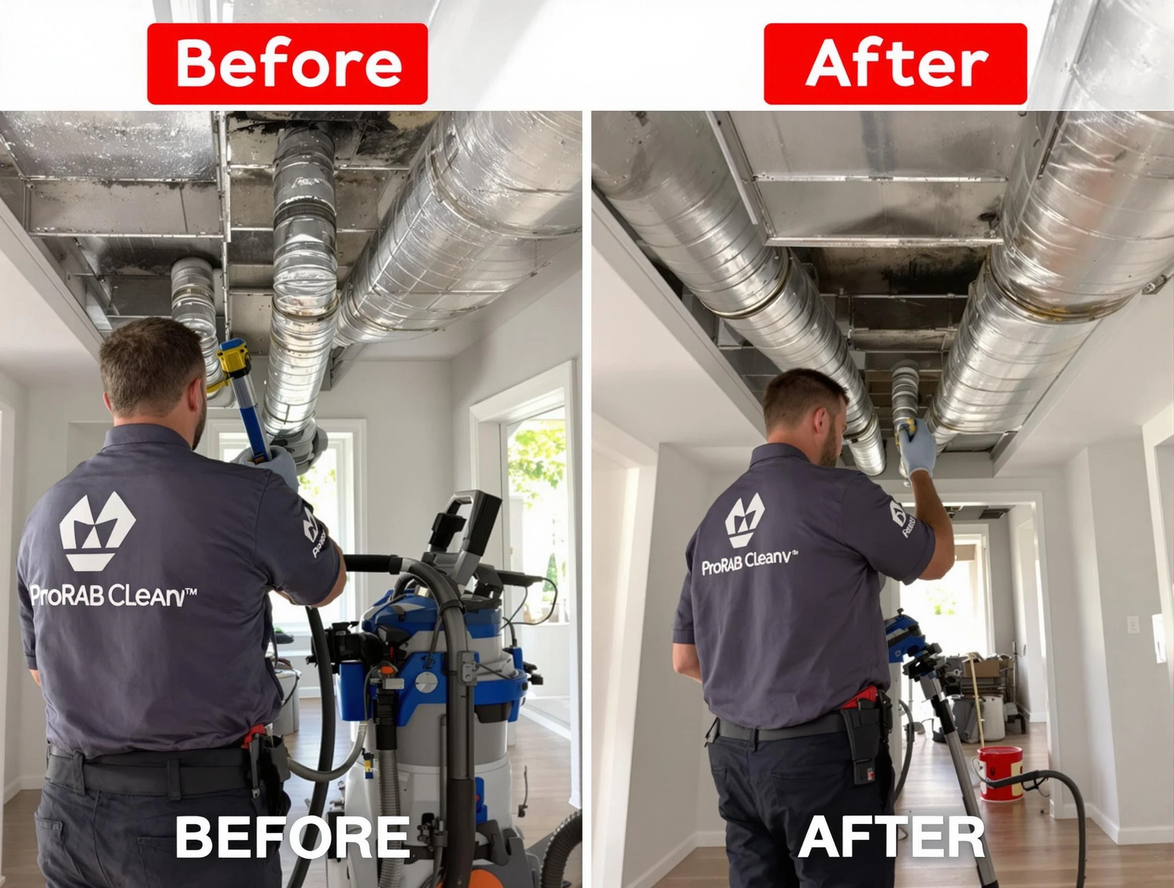 Economy Air Duct Cleaning expert performing thorough residential duct cleaning in a Economy home